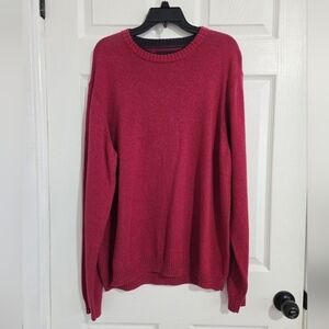 Tommy Hilfiger Vintage Knitted Sweater Unisex XL Retro 90s Y2K Dark Pink Cotton